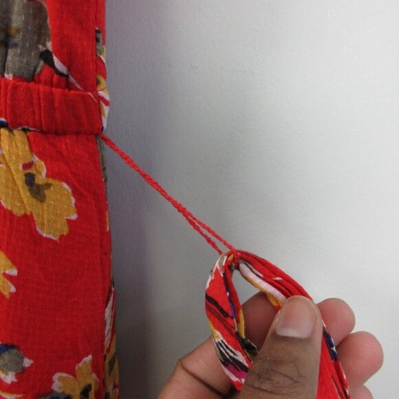 Anthropologie Floral Midi Dress 47 of 52 Conversations Women 4 Red Ruffle 301 - Picture 5 of 9